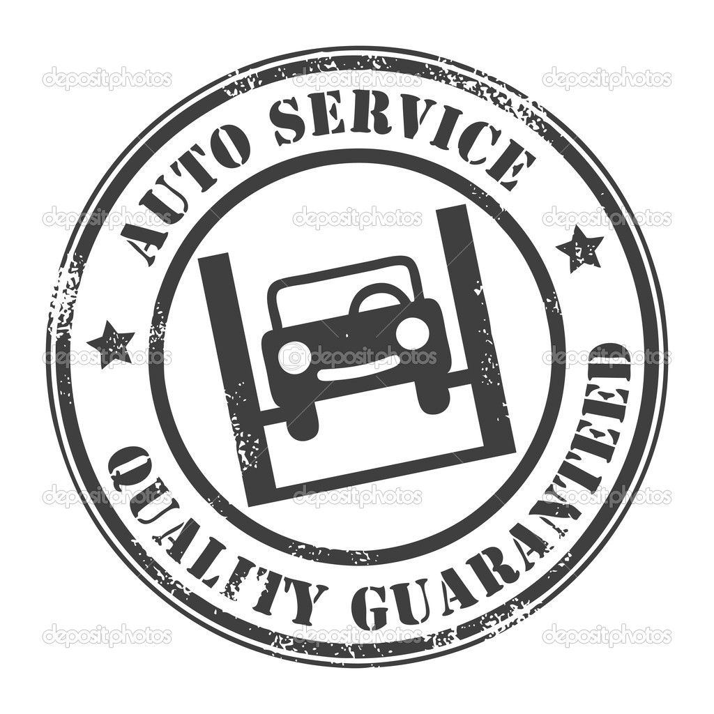 Auto Repair Clip Art Car Service Stamp   Stock