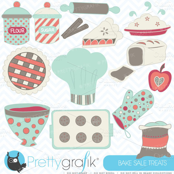 Baking Clipart Commercial Use   Illustrations On Creative Market