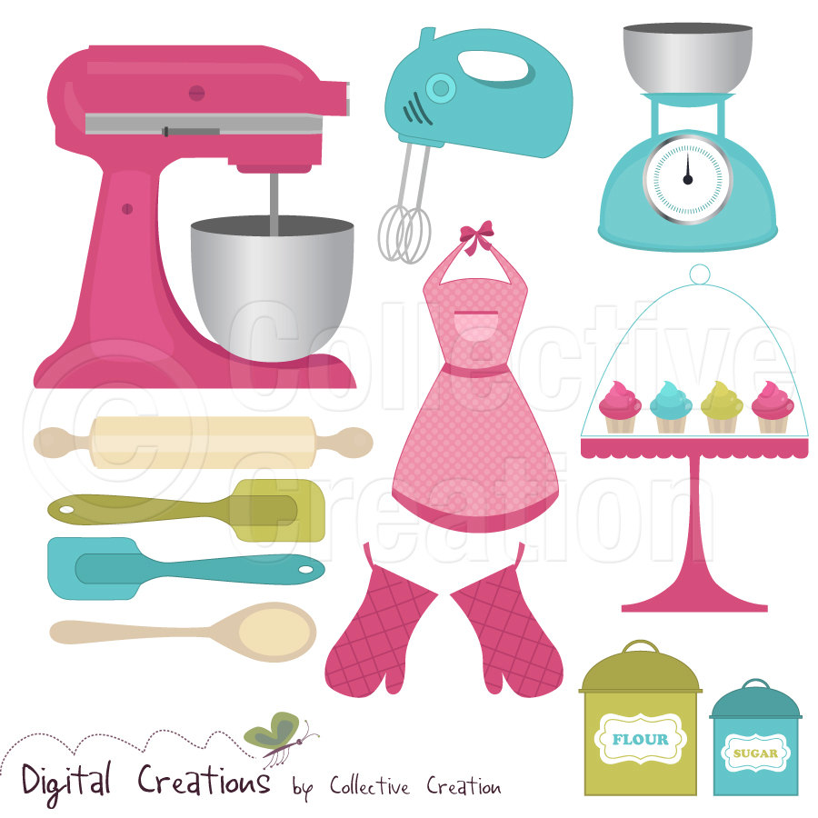 Baking Cooking Digital Clip Art Clipart Set By Collectivecreation