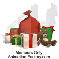 Barking Dog Appearing From Christmas Present Animated Clipart