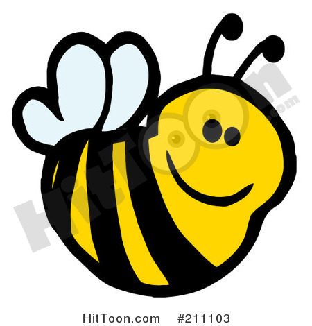 Bee Clipart  211103  Cute Cartoon Smiling Bee By Hit Toon