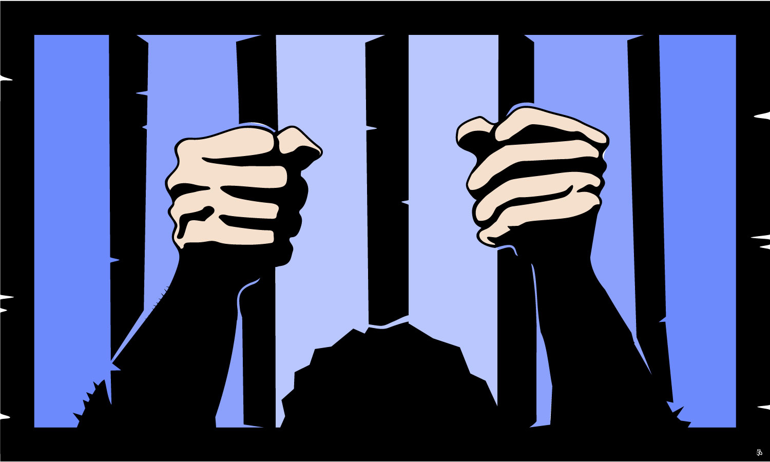 Behind Bars Clipart Hands Behind Prison Bars