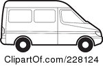 Clipart Illustration Of A Coloring Page Outline Of A Van By Lal Perera