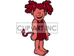 Clipart Of A Littlle Devil Girl Graphic Download To Remove The Picture