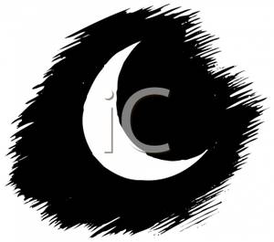 Crescent Moon Clipart Black And White   Clipart Panda Free Clipart