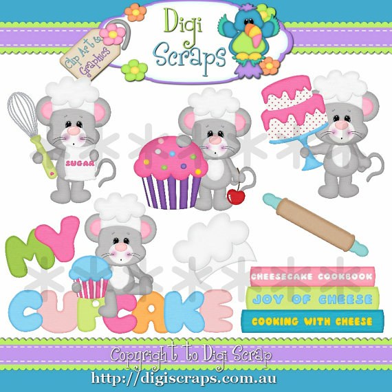Cute Baking Mouse 2 Clip Art Clipart Scrapbooking By Digiscrapsau
