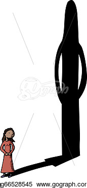 Drawing   Girl With Shadow  Clipart Drawing Gg66528545