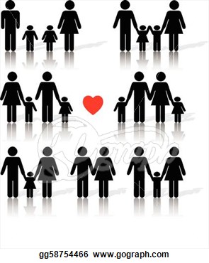 Eps Vector   Family Life Icon Set In Black   Stock Clipart