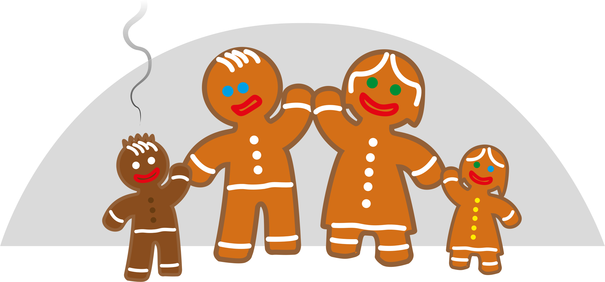 Family Life Of The Gingerbread Man By Opk
