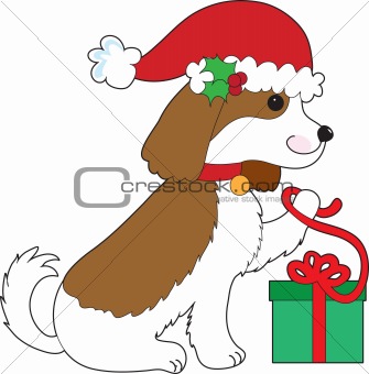 Free Dog And Cat Christmas Clip Art