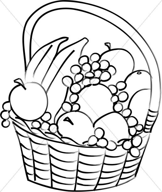 Fruit Gift Basket   Church Food Clipart