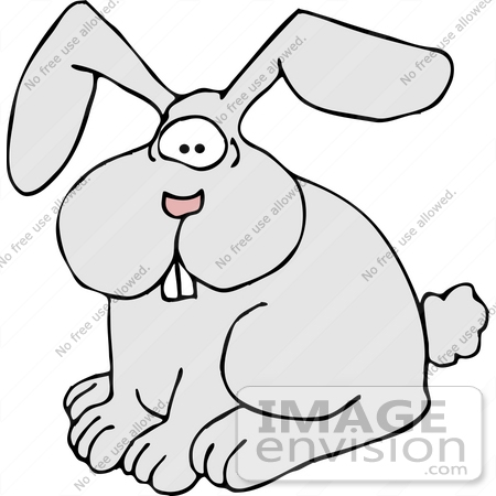 Gray Buck Toothed Rabbit Clipart    17448 By Djart   Royalty Free    