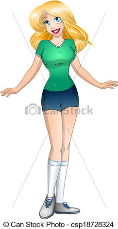 In Tshirt And Short Pants   Vector    Csp18728324   Search Clipart    