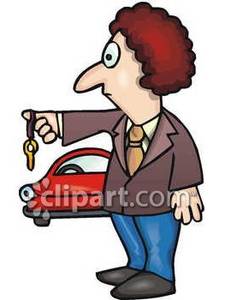 Rental Car Agent   Royalty Free Clipart Picture