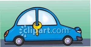 Rental Car Logo Element Car With A Key   Royalty Free Clipart Picture