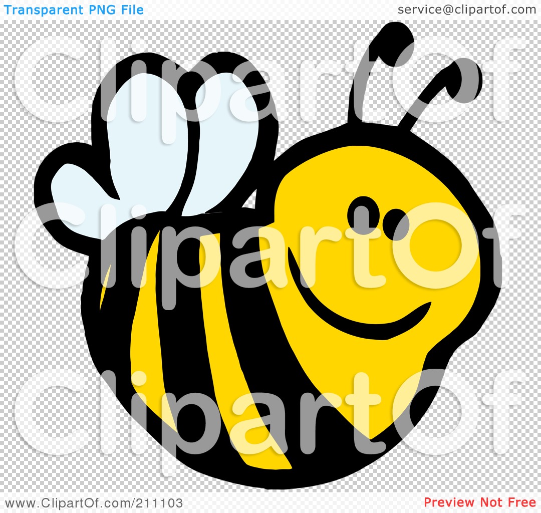Royalty Free  Rf  Clipart Illustration Of A Cute Cartoon Smiling Bee