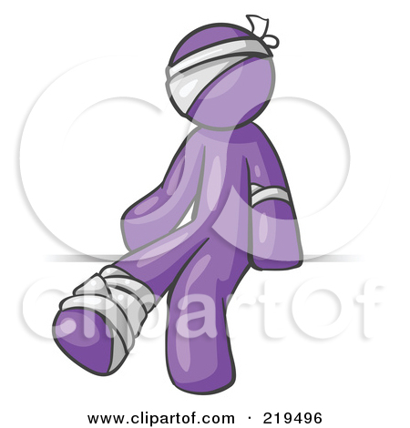 Up On The Head Arm And Ankle Following An Accident Clipart Graphic Jpg