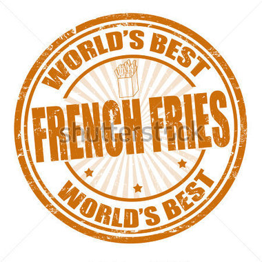 Word French Fries Written Inside The Stamp Stock Vector   Clipart Me