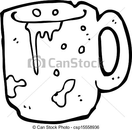 Clipart Dirty Vector   Cartoon Dirty Old Mug