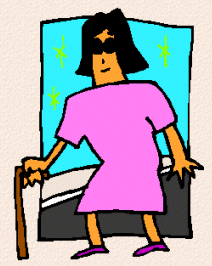 Colorful Clipart Of A Blind Woman