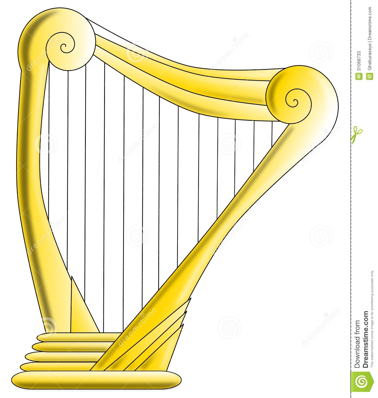 Golden Harp Stock Photos   Image  31068733