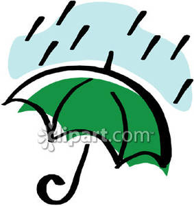 Green Umbrella   Royalty Free Clipart Picture