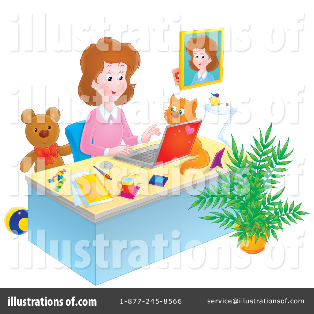 Home Office Clipart  103038 By Alex Bannykh   Royalty Free  Rf  Stock