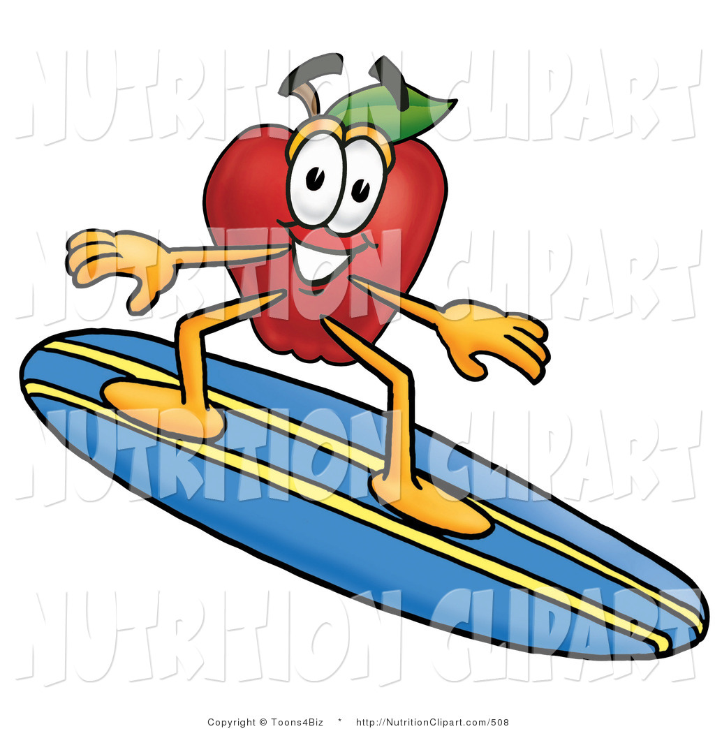 Larger Preview  Nutrition Clip Art Of A Sporty Red Apple Character