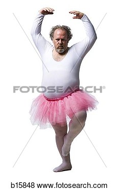 Picture   Obese Man In Tutu Dancing  Fotosearch   Search Stock Photos    