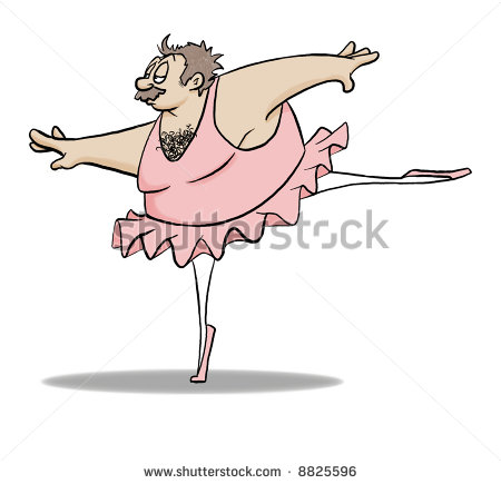 Rather Burly Ballerina A Dude In A Tutu   A Scary Sight  Stock    