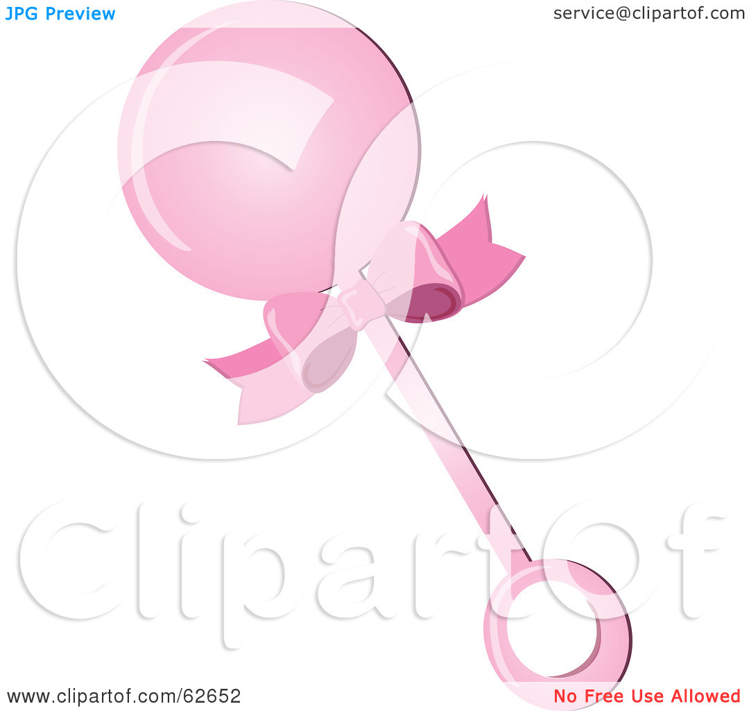 Royalty Free Rf Clipart Illustration Of A Pink Ribbon On A Baby Cool