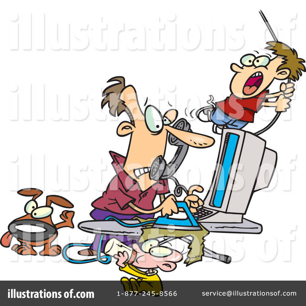 Royalty Free  Rf  Home Office Clipart Illustration By Ron Leishman