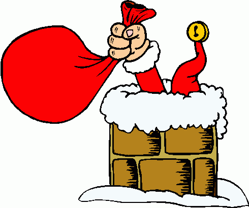 Santa Claus Chimney Clipart 62680   Ideluxe