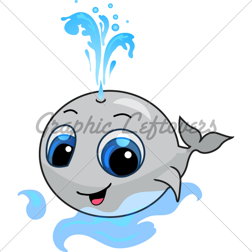 Smiling Baby Whale Cartoon Illustration   Gl Stock Images