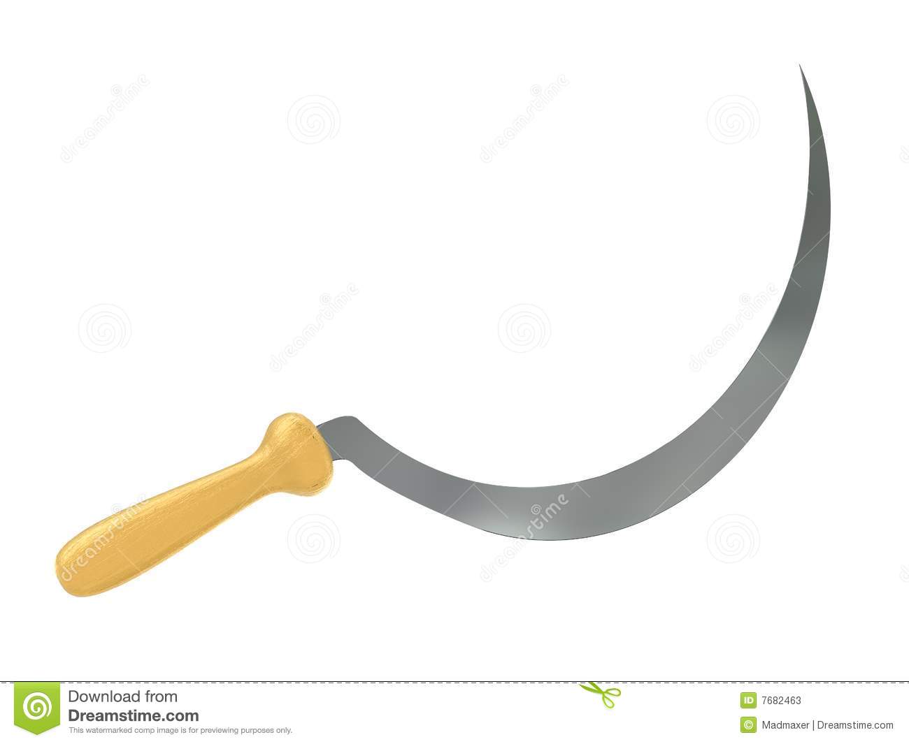 3d Illustration Of Sickle Isolated Over Whte Background