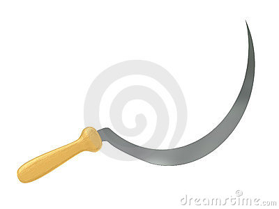 3d Illustration Of Sickle Isolated Over Whte Background
