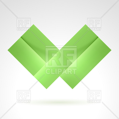 Abstract Green Tile Checkmark Design Elements Download Royalty Free