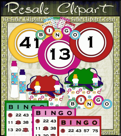 Bingo Clipart Bingo Clipart From Resale Clipart Includes Bingo Cards
