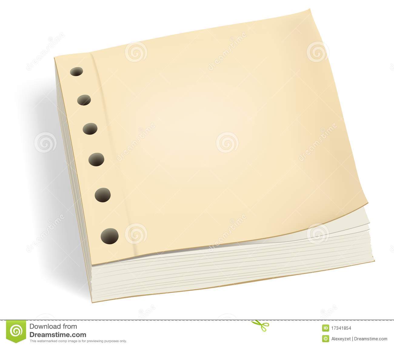 Bundle Of Paper With Holes Or Ledger Book Stock Images   Image    