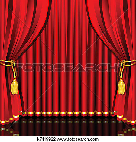 Clipart   Stage Curtain  Fotosearch   Search Clip Art Illustration