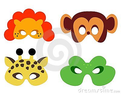 Collection Of Colorful Animal Masks With Animal Faces  Ready To Print