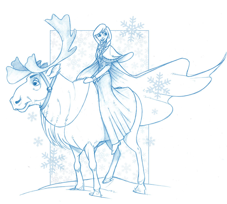 Disneys Frozen Sven Drawing Clipart   Free Clip Art Images