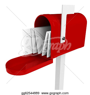Drawing   3d Mail Box With Letter Inside  Clipart Drawing Gg62544889