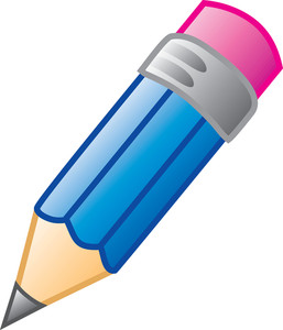 Pencil Clipart Image   A Blue Pencil With A Pink Tip