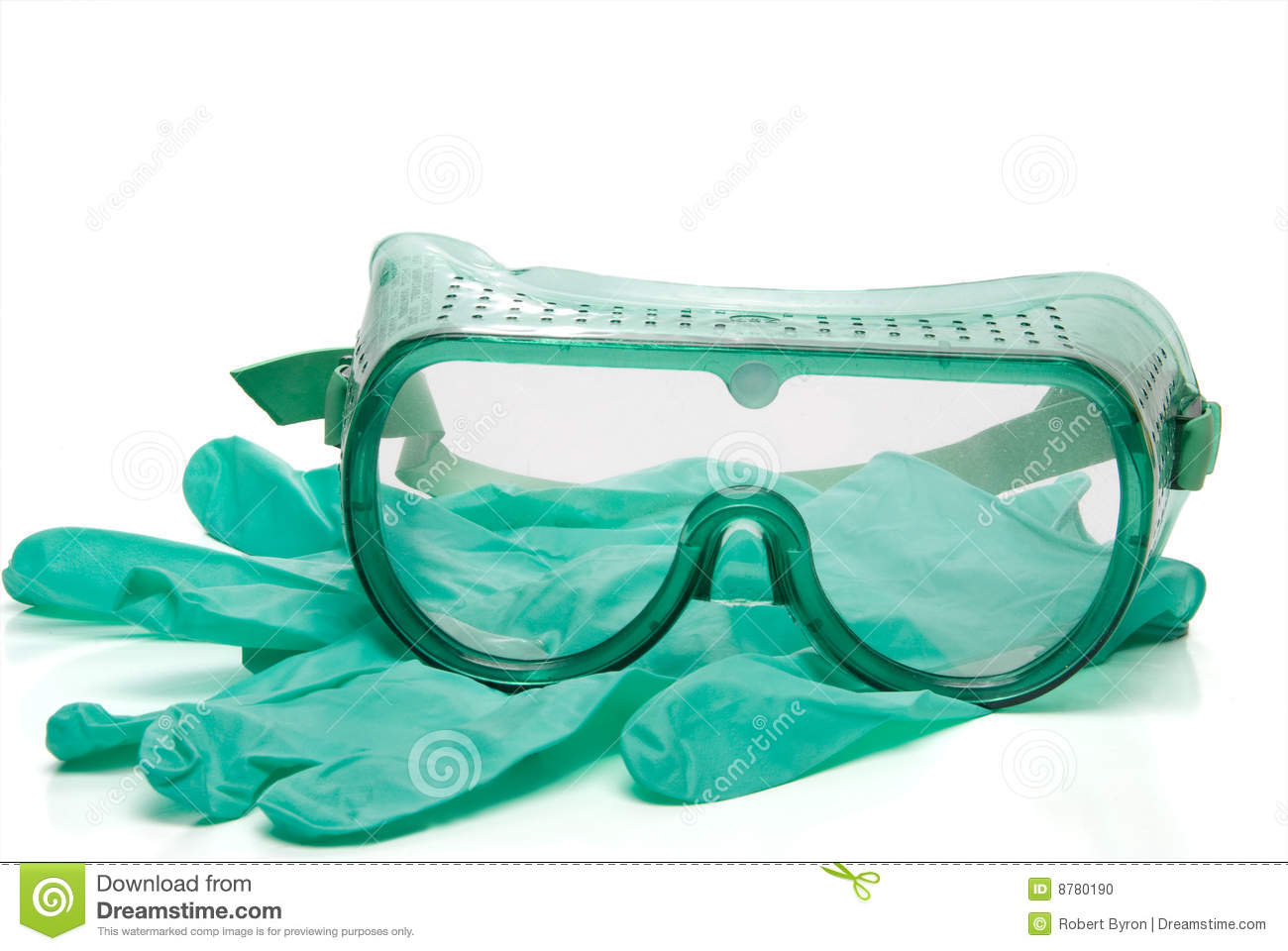Personal Protective Equipment   Safety Glasses And Latex Free Gloves