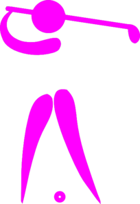 Pink Lady Golfer Clip Art At Clker Com   Vector Clip Art Online