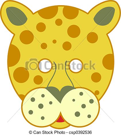 Stock Illustration Of Spotty Leopard Mask   Cutout Animal Mask For