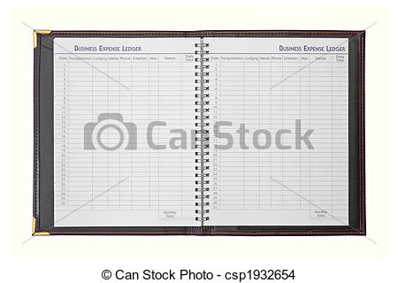 Stock Photo Of Business Expense Ledger   Business Expense Ledger Book