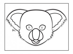 View And Print The Koala Animal Mask Activity