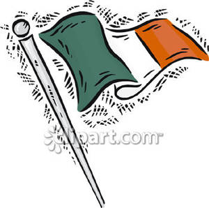Waving Italian Flag   Royalty Free Clipart Picture